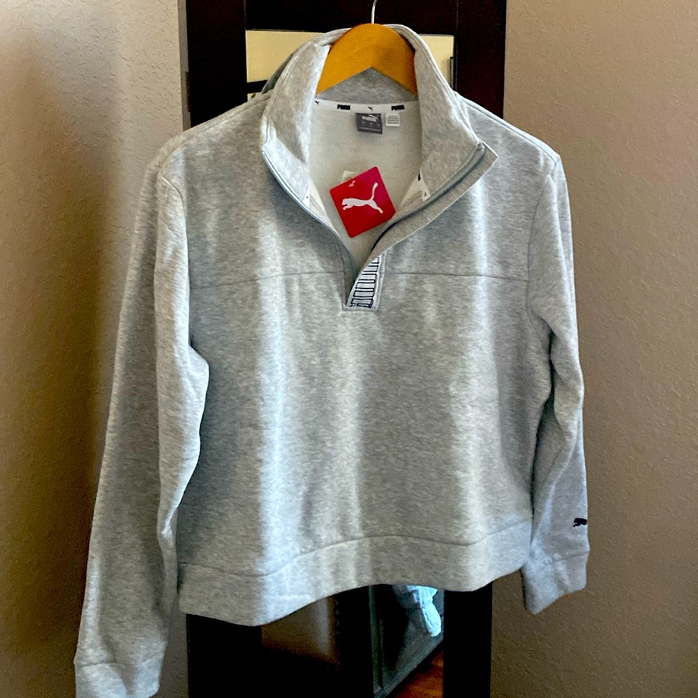 Puma half zip sweat shirt